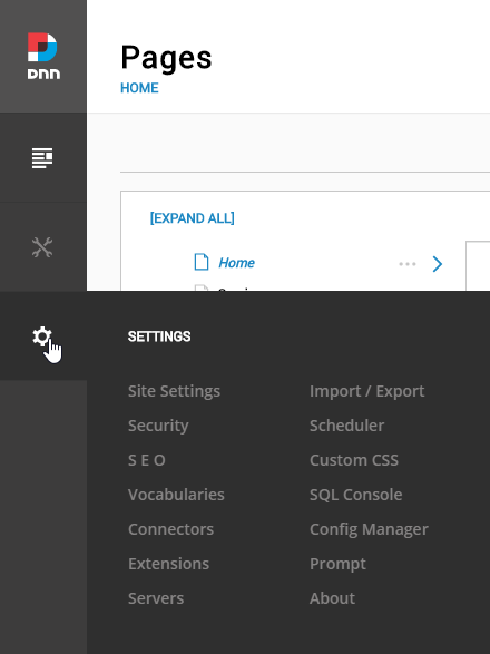 Configure Your Site, Settings